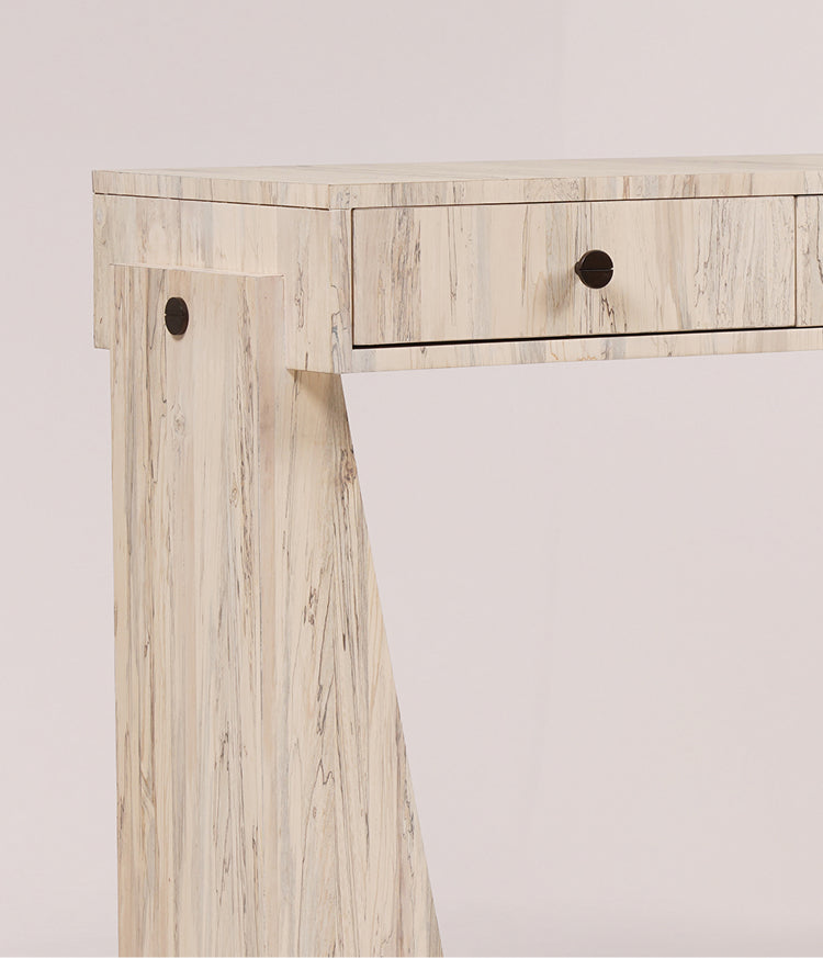 Sable Console Table – Spalted Marble