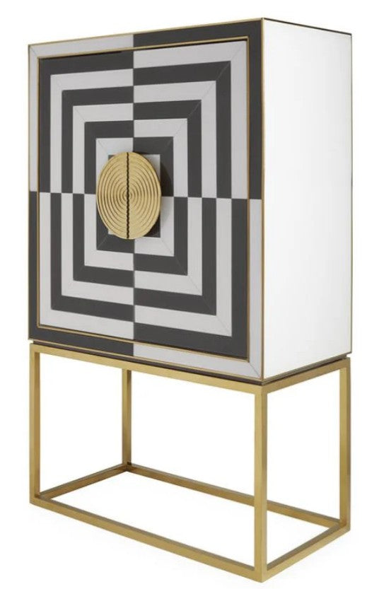 Op Art Bar Cabinet